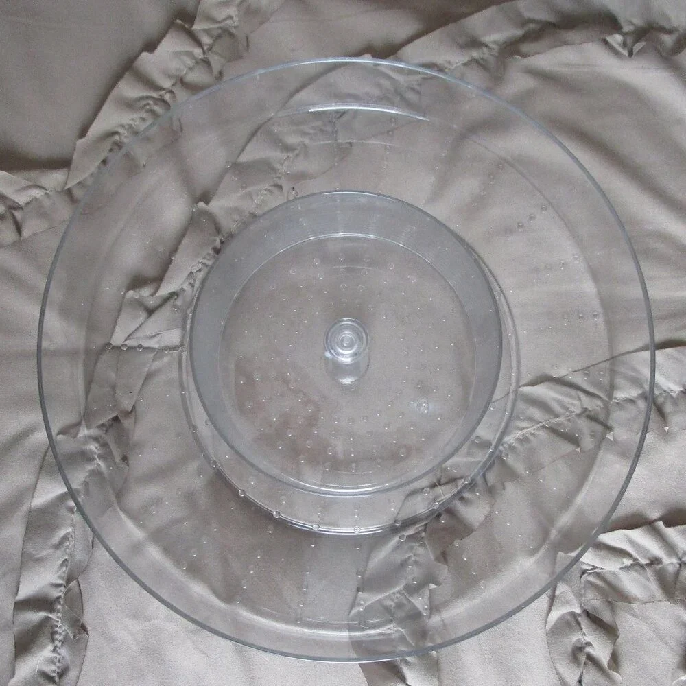 clear acrylic lazy Susan bowl